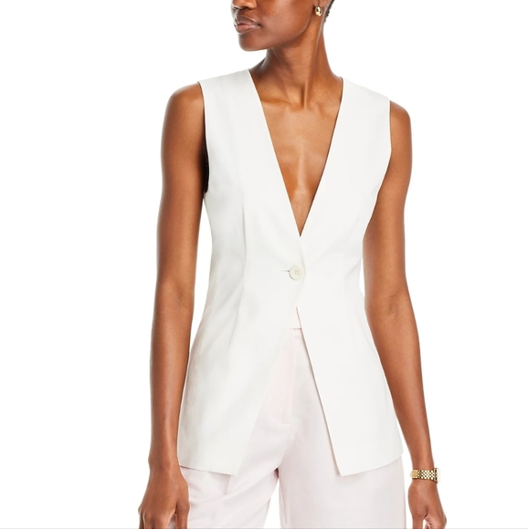 NEW White Derek Lam 10 Crosby Francesca Vest - Picture 2 of 4
